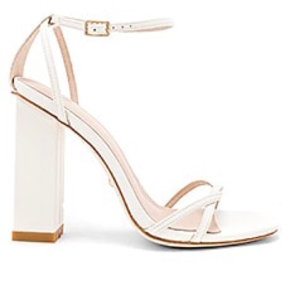 Raye Hatty Heel in White Block Heel 10 - Picture 2 of 16